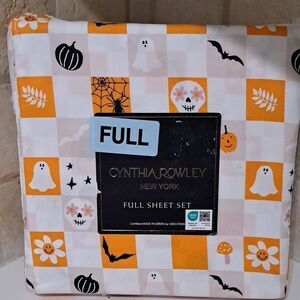 Cynthia Rowley Halloween Spooky Fun Ghosts Full Bed Sheet NEW